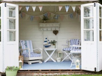 vintage shed outdoor garden room lounge