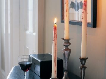 Spooky Gothic Halloween candlesticks