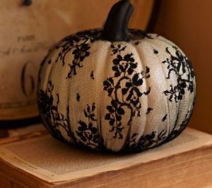 Lace covered gothic pumpkin