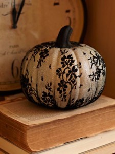 Lace covered gothic pumpkin